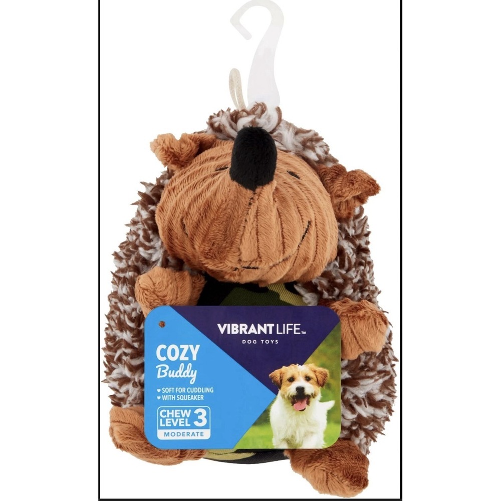 Cozy Buddy Hedgehog Plush Dog Toy 3 Pack Grunt Squeaker Chew‎ Level 3 NWT